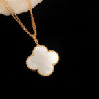 [Solara Jewelry] クローバー 25mm マザーオブパール ラージペンダントネックレス