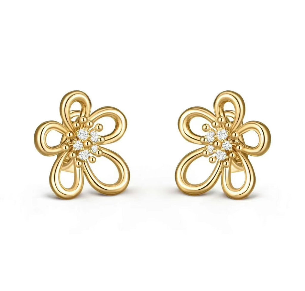 [Solara Jewelry ]FLOWERLACE'S NEW SUNFLOWER STUD EARRINGS