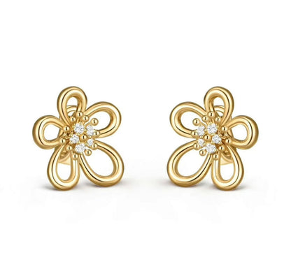 [Solara Jewelry ]フラワーレースの新作ひまわりスタッドピアス