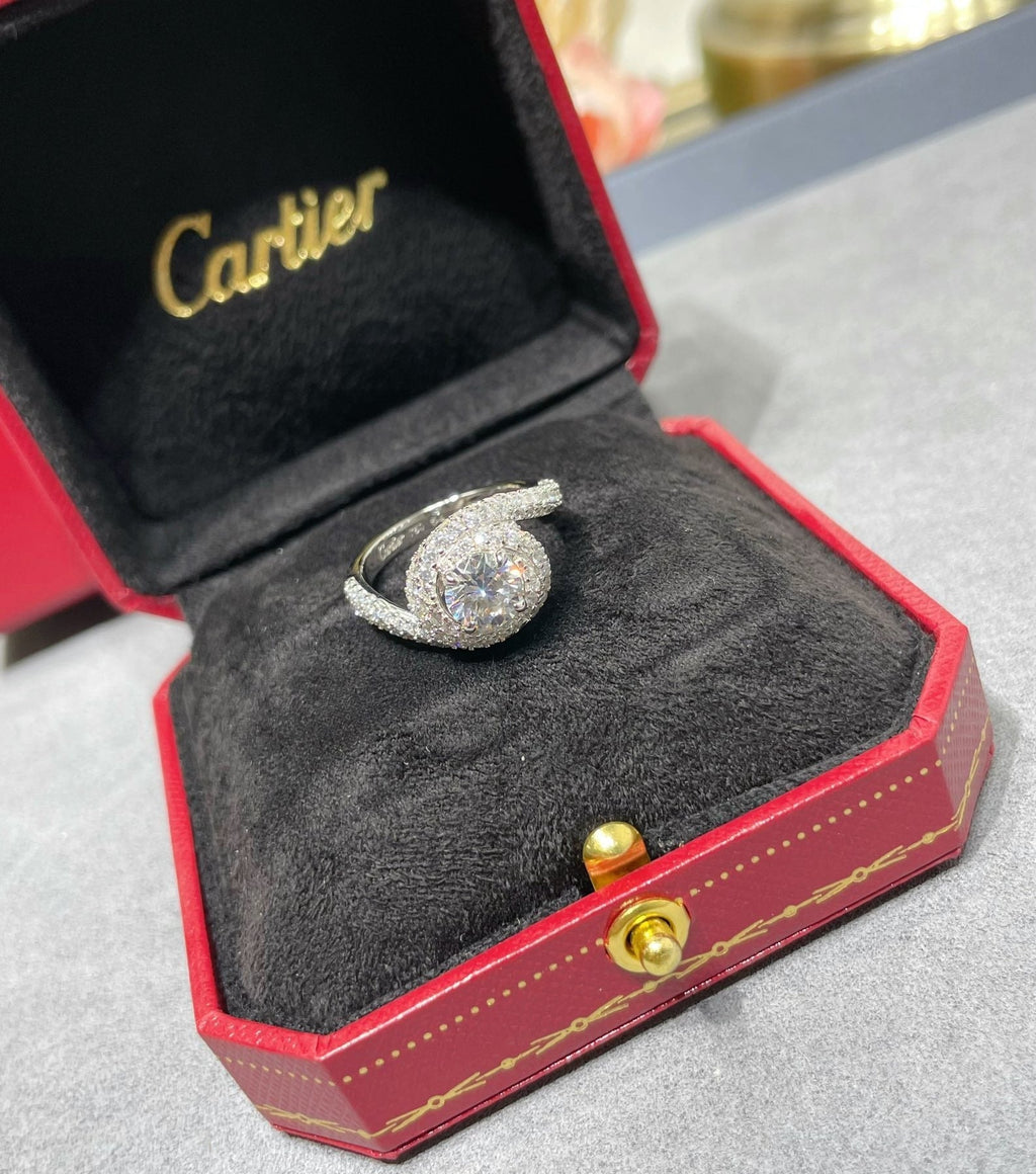 [Solara Schmuck] CT Diamant-Ring mit Drehdesign