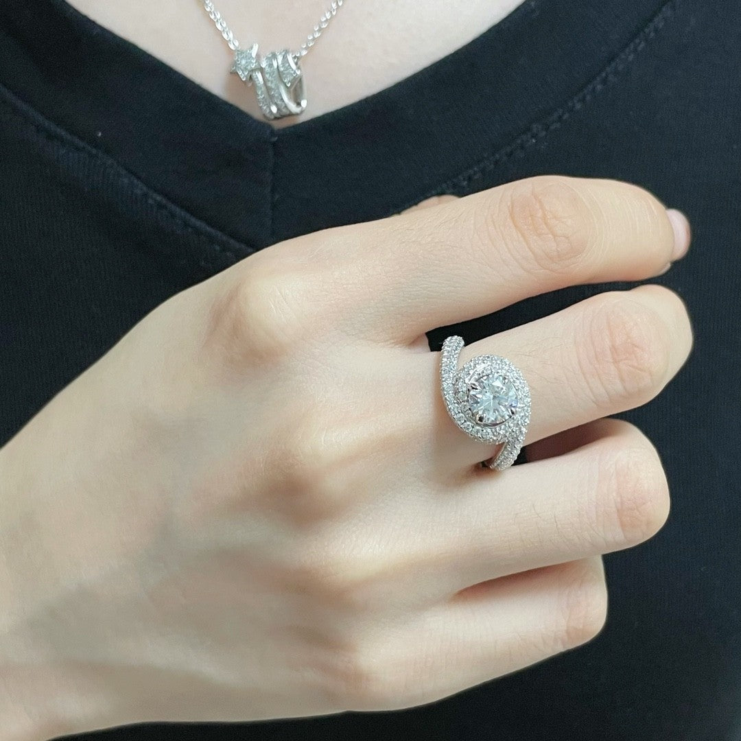 [Solara Jewelry] CT ダイヤモンドセット ツイストリング