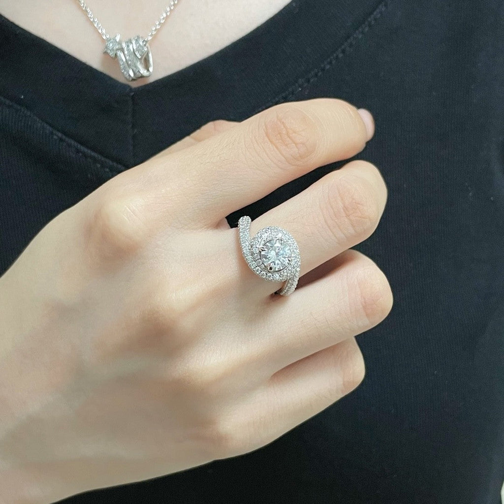 [Solara Schmuck] CT Diamant-Ring mit Drehdesign