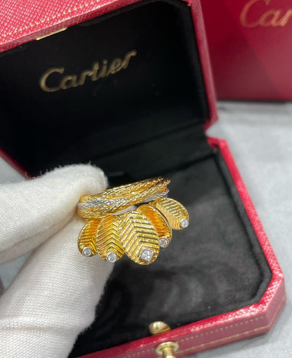[Solara Jewelry ]CT Coffee Leaf Diamond Ring