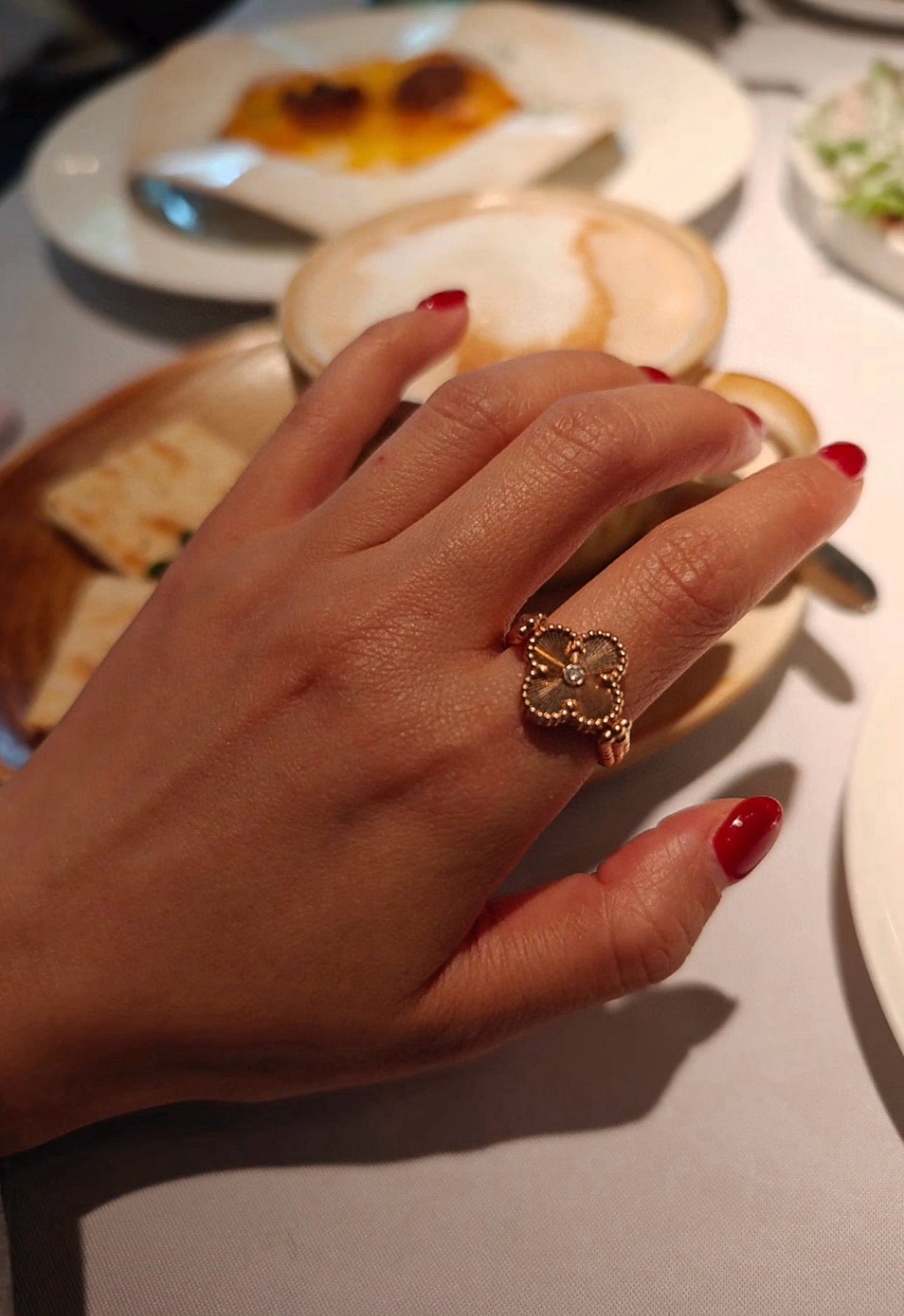 [Solara Jewelry ]CLOVER RIVERSIBLE Grey MOP RING