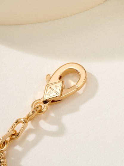 [Solara Jewelry ]クローバー ブレスレット 5モチーフ 白蝶貝 ゴールド