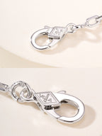 [Solara Jewelry ]Kleeblatt-Armband aus perlmuttfarbenen, lasergeschnittenen Silber mit 5 Mustern