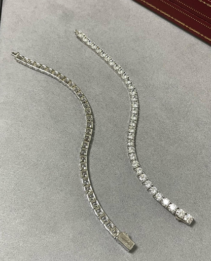 [Solara Jewelry ]CT Voll-Diamant-Armband mit vier Krappenfassungen