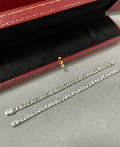 [Solara Jewelry ]CT Voll-Diamant-Armband mit vier Krappenfassungen
