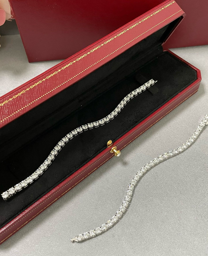 [Solara Jewelry ]CT Voll-Diamant-Armband mit vier Krappenfassungen