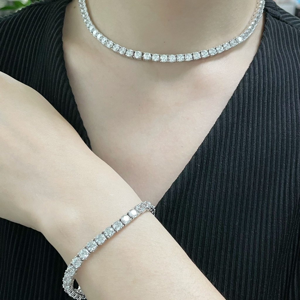 [Solara Jewelry ]CT Full diamond four-prong bracelet