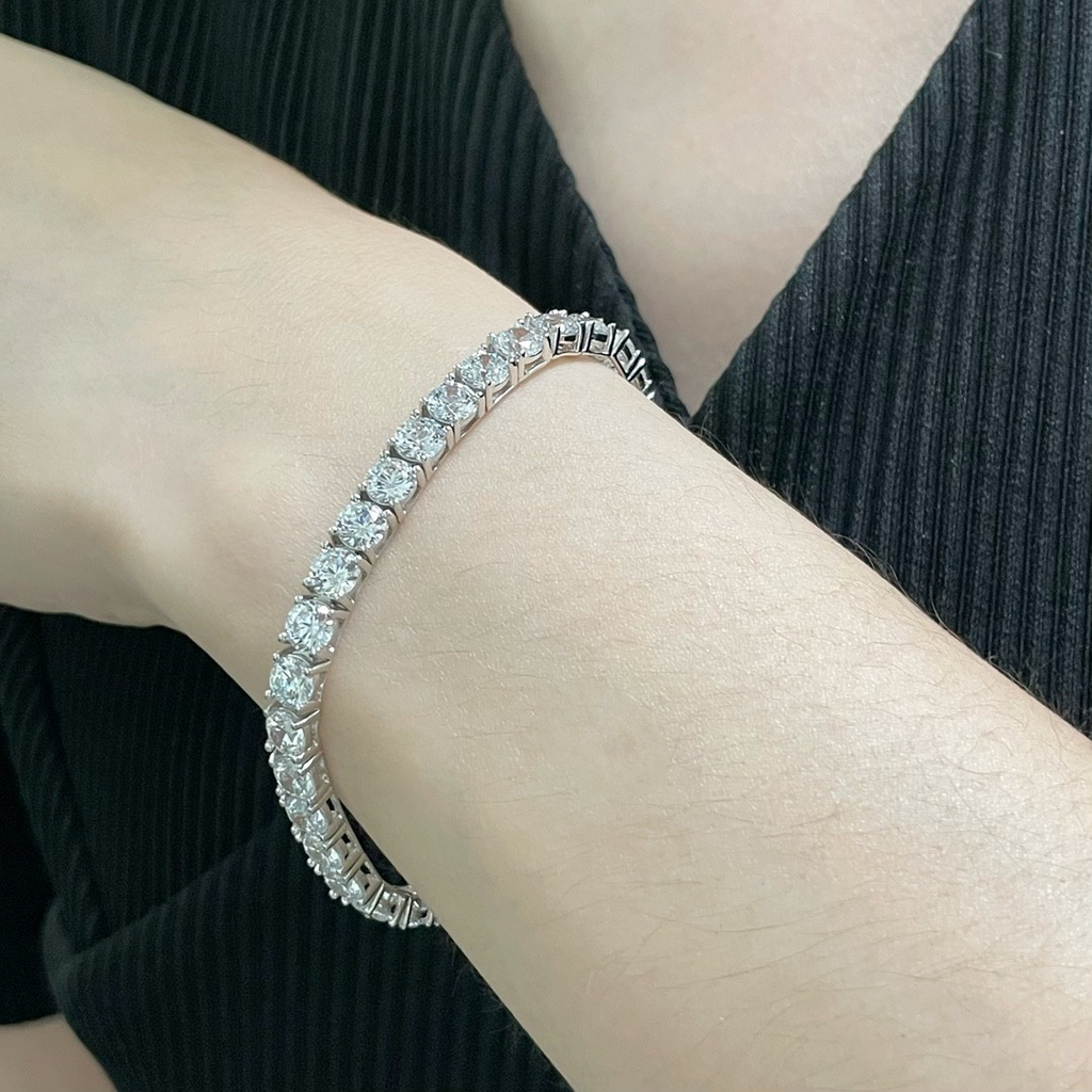 [Solara Jewelry ]CT Full diamond four-prong bracelet