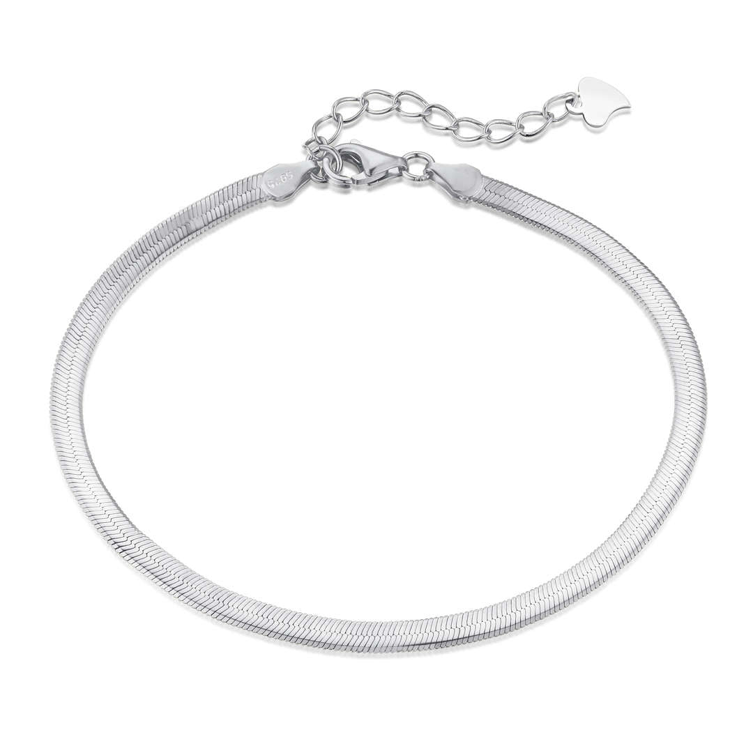 [Solara Jewelry ]フラットスネークボーンチェーンブレードネックレス