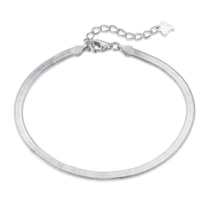 [Solara Jewelry ]フラットスネークボーンチェーンブレードネックレス