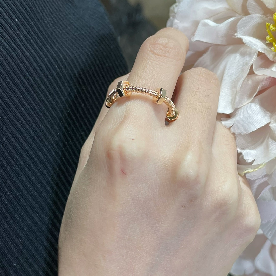 [Solara jewelry]New Screw Motif Open Ring image 7