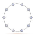 [Solara Jewelry ]KLEE 10 MOTIVE BLAUE CHALZEDON-HALSKETTE