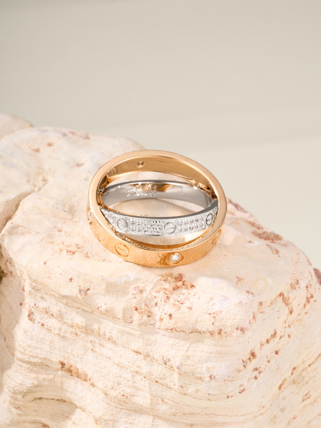[Solara jewelry]8mm Two Tone Love Ring image 8