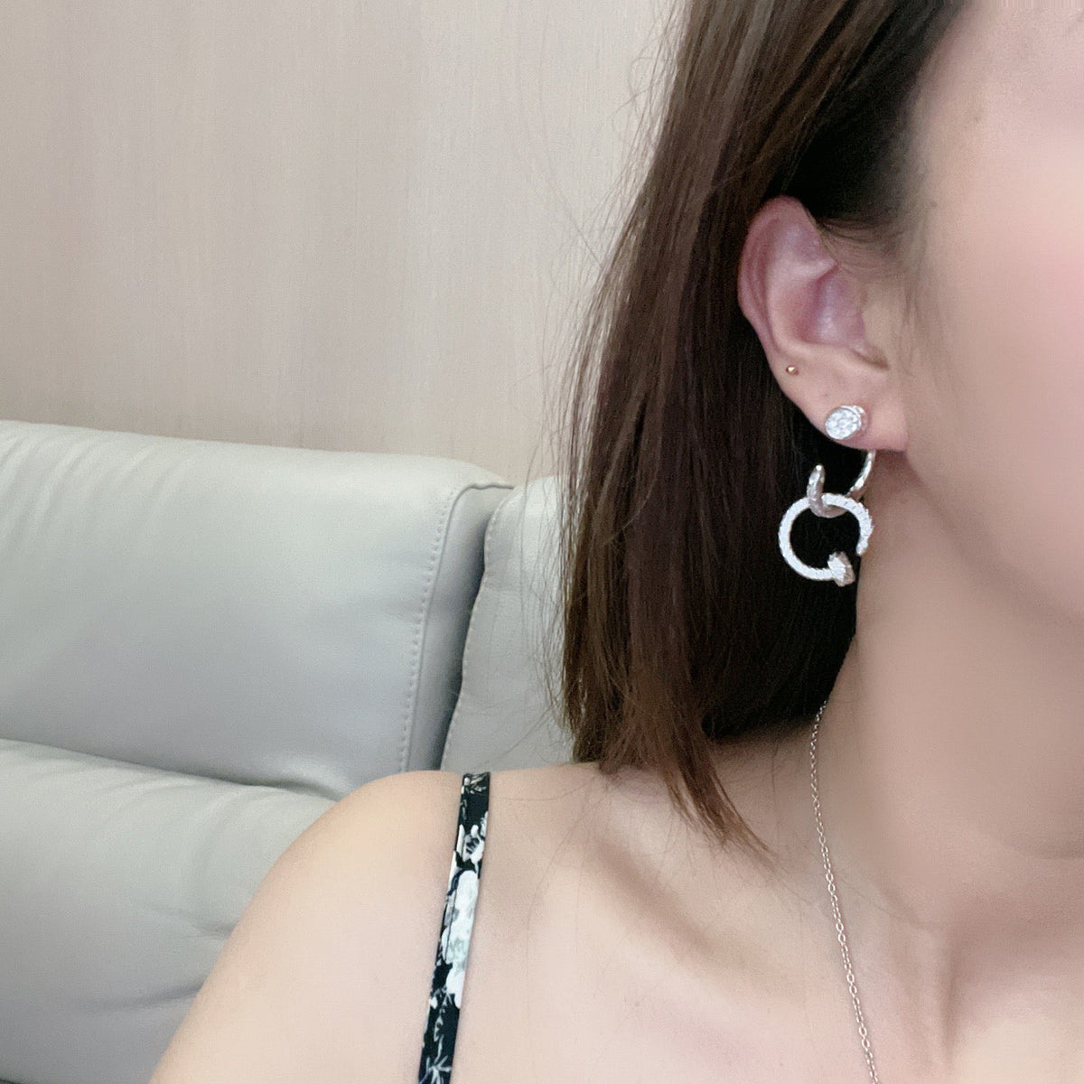 [Solara jewelry] Circle Drop Earrings