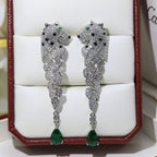 [Solara jewelry] Green Stone Drop Earrings