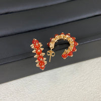 [Solara jewelry] Color Gemstone Stud Earrings