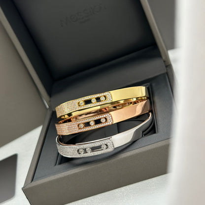 [Solara jewelry]ノア ローズゴールド パヴェダイヤモンド バングルブレスレット