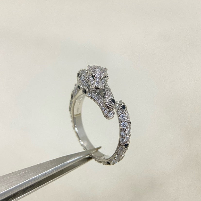 [Solara jewelry]Pave Panther Head Ring