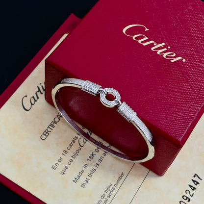 [Solara Schmuck ]CT Armreif mit Kristallakzenten und Kreisverschluss