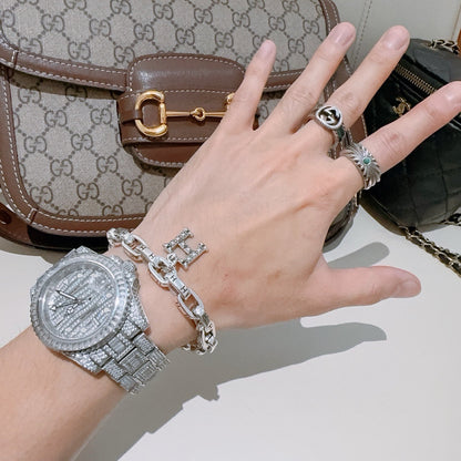 [Solara Jewelry ]H  Neues Schweineschnauzen-Armband in Gold & Silber