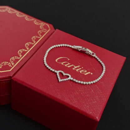 [Solara Jewelry ]CTビスポーク "Love" ブレスレット ダイヤモンドアクセント付き