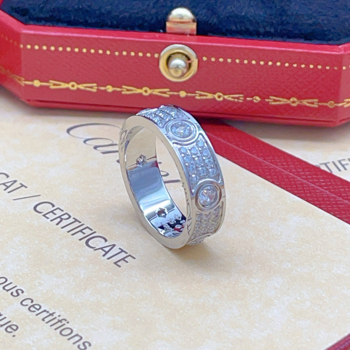 [Solara jewelry]New Enamel Pave Band Ring image 9