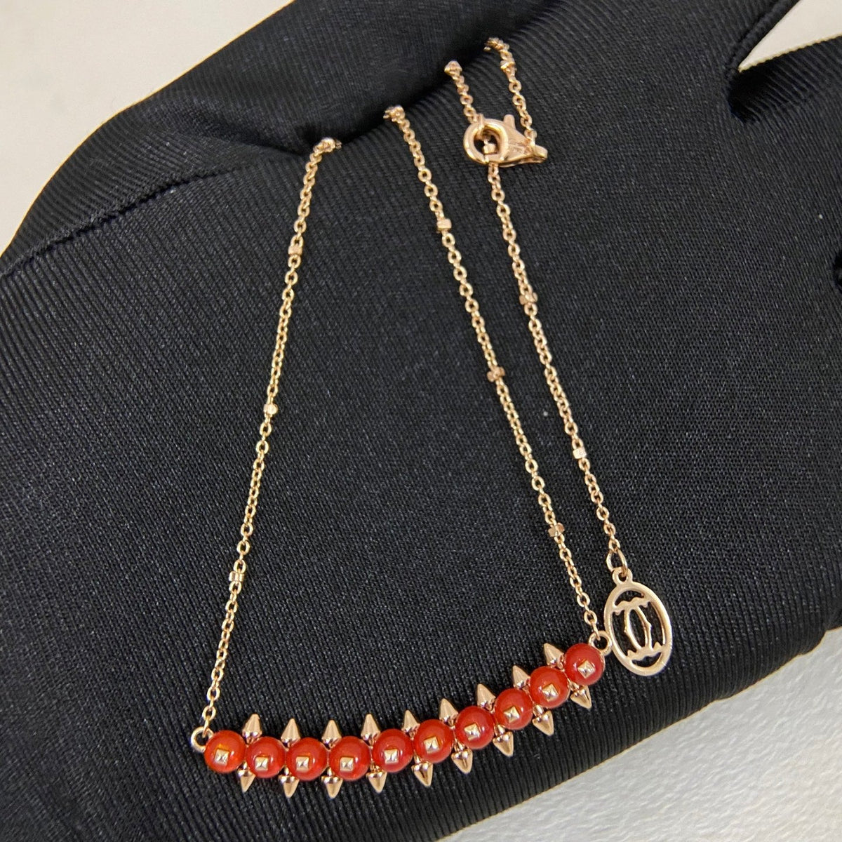 [Solara jewelry]New Colored Stone Bar Charm Necklace image 11