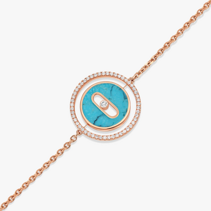 [Solara jewelry]LUCKY MOVE TÜRKIS ROSÉGOLD DIAMANTARMBAND