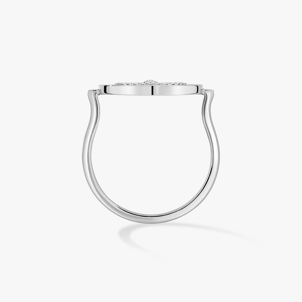 [Solara jewelry]LUCKY MOVE PAVED SILBER DIAMANTRING