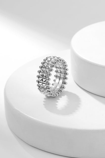[Solara Jewelry ] CNCダブルロウバレットリング