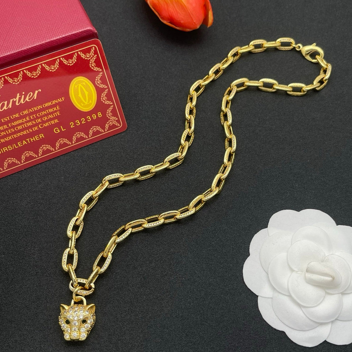 [Solara jewelry]Lion Head Link Chain Necklace image 4