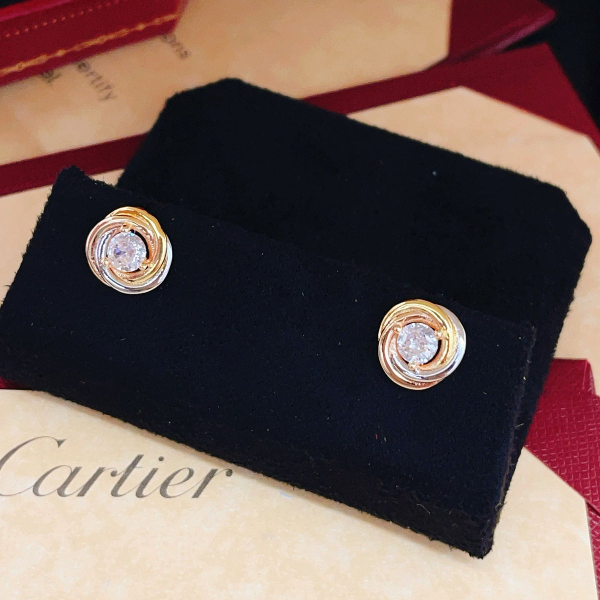 [Solara jewelry] Pave Stud Earrings