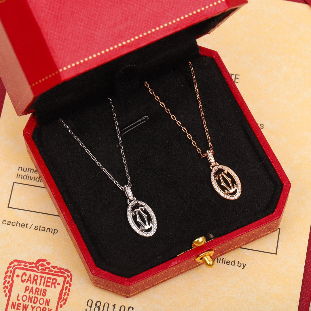 [Solara Jewelry ]Ct Logo Plate Necklace