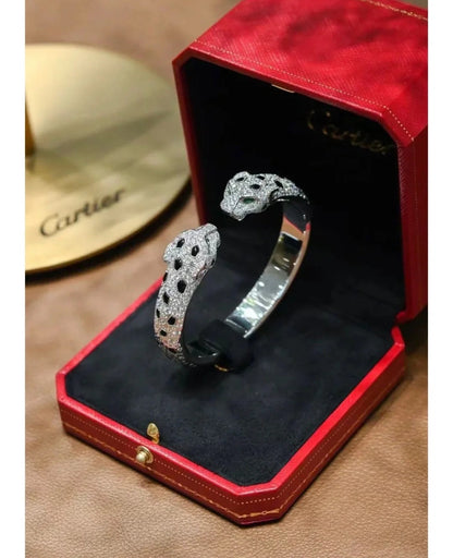 [Solara Jewelry ]CT リーガル ダブルパンサーヘッド カフブレスレット