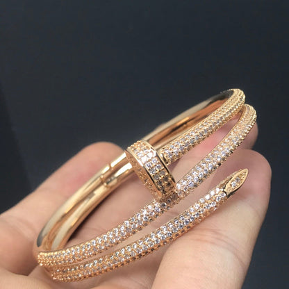 [Solara Jewelry ]CTジュスト アン クル フルダイヤ ダブルサークル ブレスレット