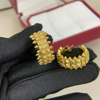 [Solara jewelry] Clash Chain Hoop Earrings