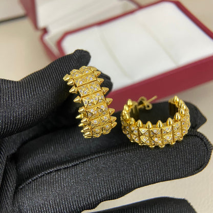 [Solara jewelry] Clash Chain Hoop Earrings