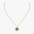 [Solara jewelry]LUCKY MOVE 1 DIAMANT MALACHIT GOLD DIAMANT HALSKETTE