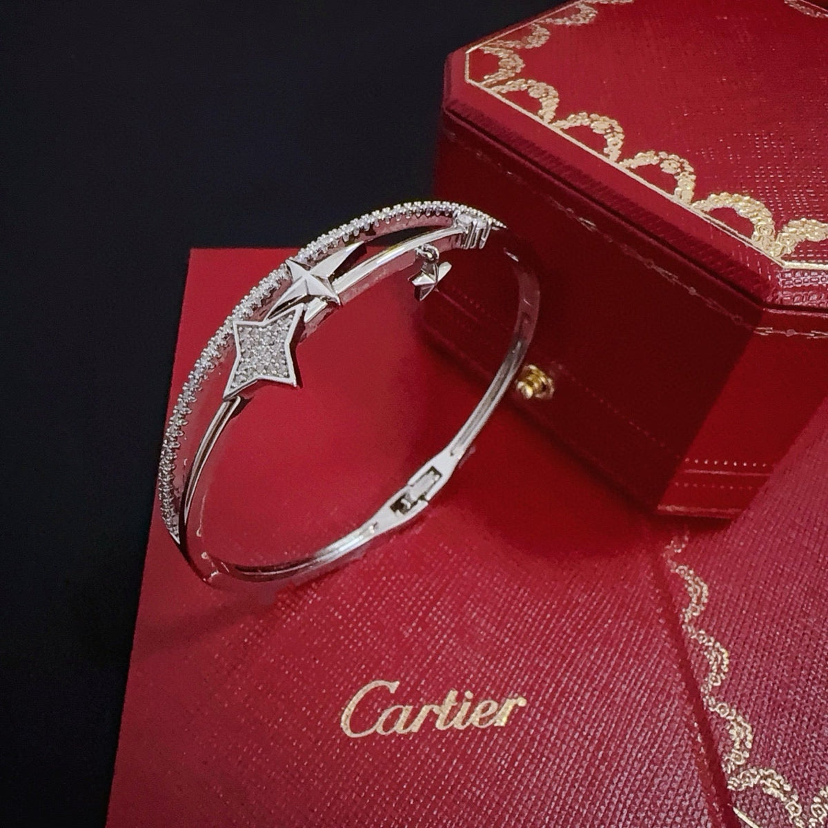 [Solara Jewelry ]CTダブルレイヤースター＆アロークリスタルバングル