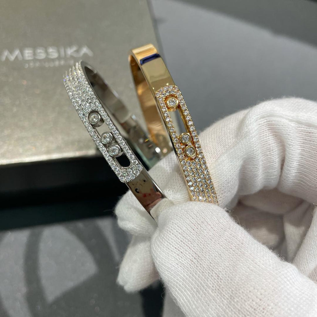 [Solara jewelry]ノア ローズゴールド パヴェダイヤモンド バングルブレスレット