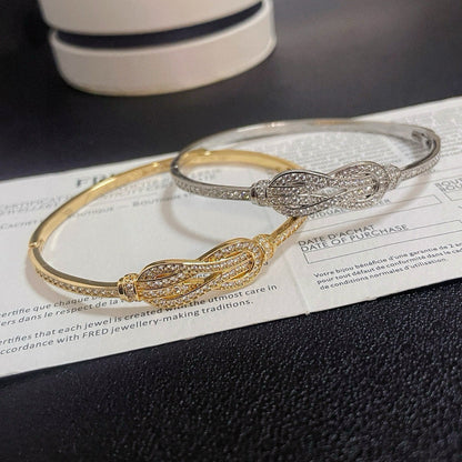 [Solara Jewelry ]FORCE Ewiger Knoten Armband, komplett mit Kristallen besetzt