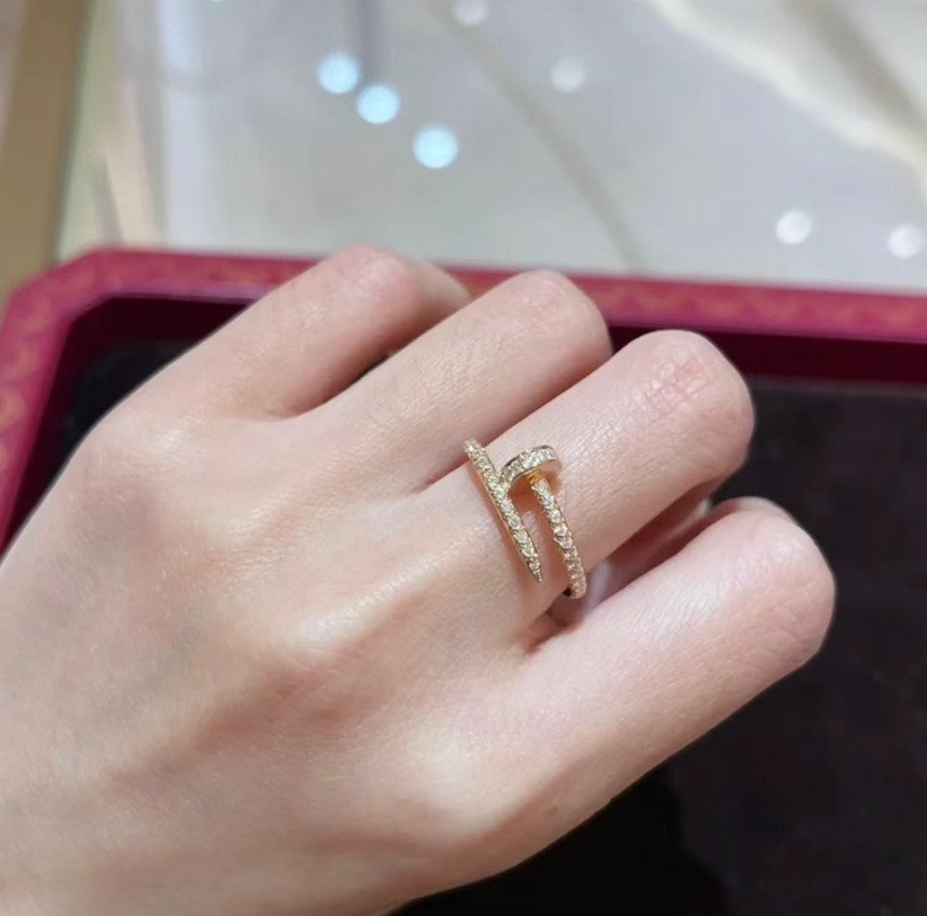 [Solara Jewelry ]JUSTE RING 1.8MM GOLD DIAMONDS