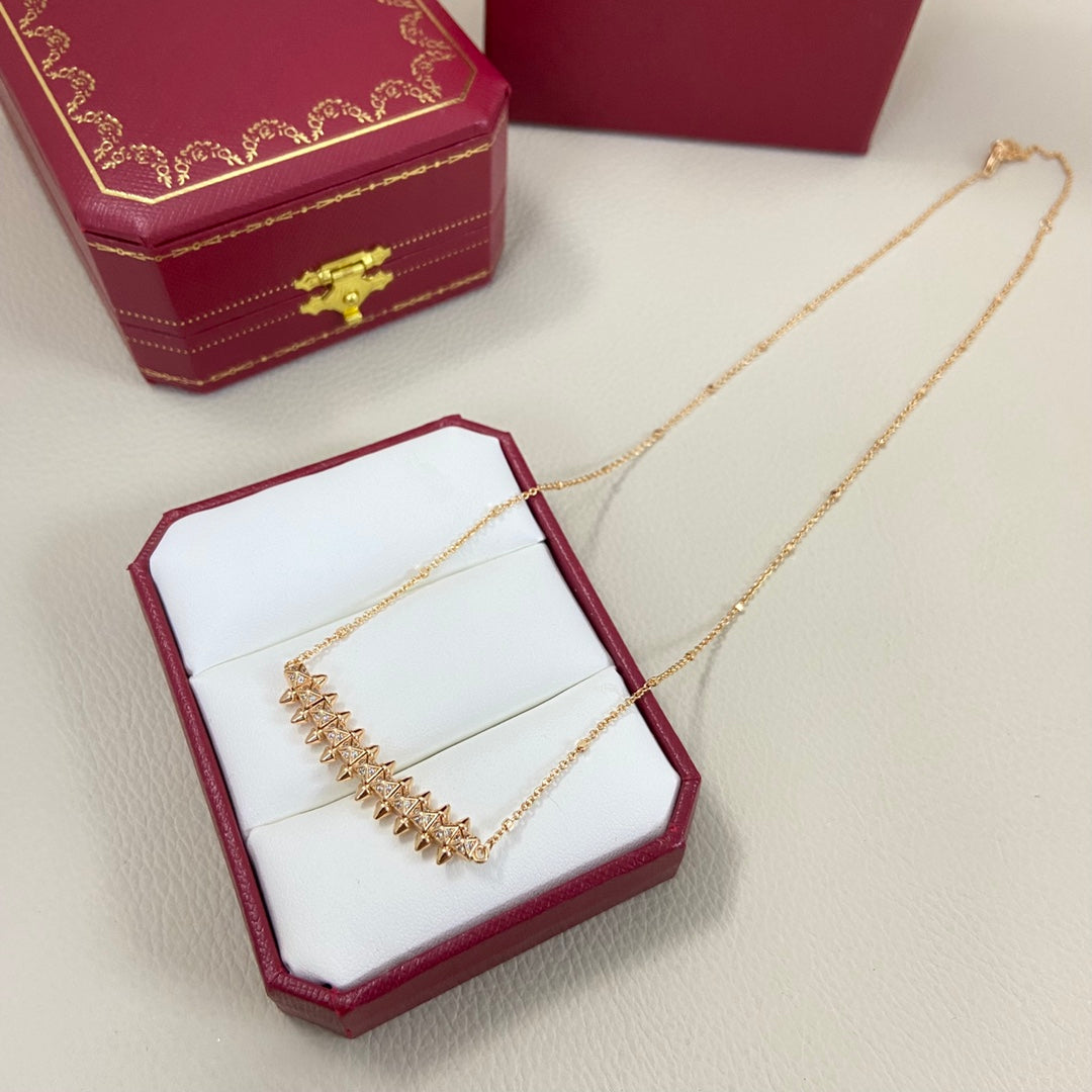 [Solara Jewelry ]New studded and rhinestone necklace in three colors