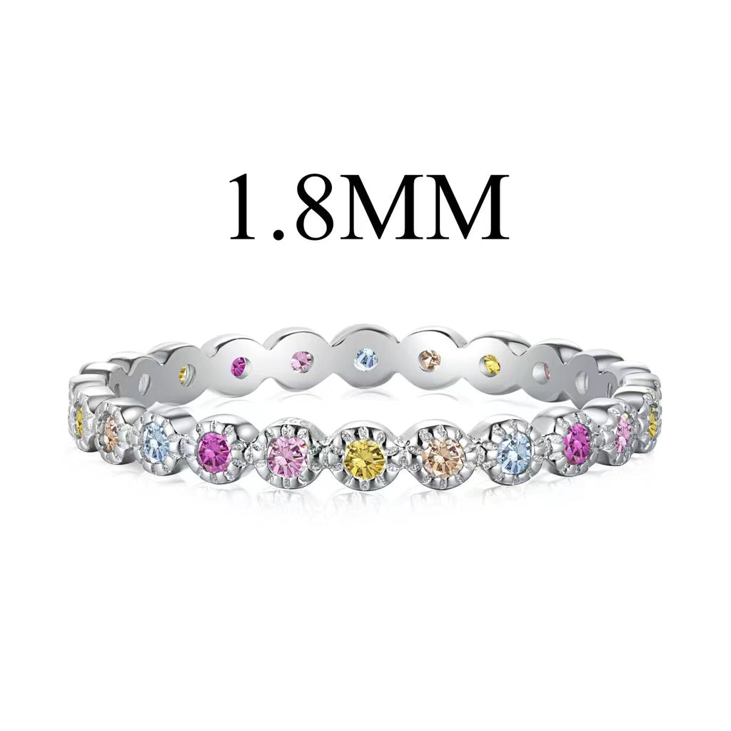 [Solara Jewelry ]Einzigartiger funkelnder Rundschliff-Alltagsring