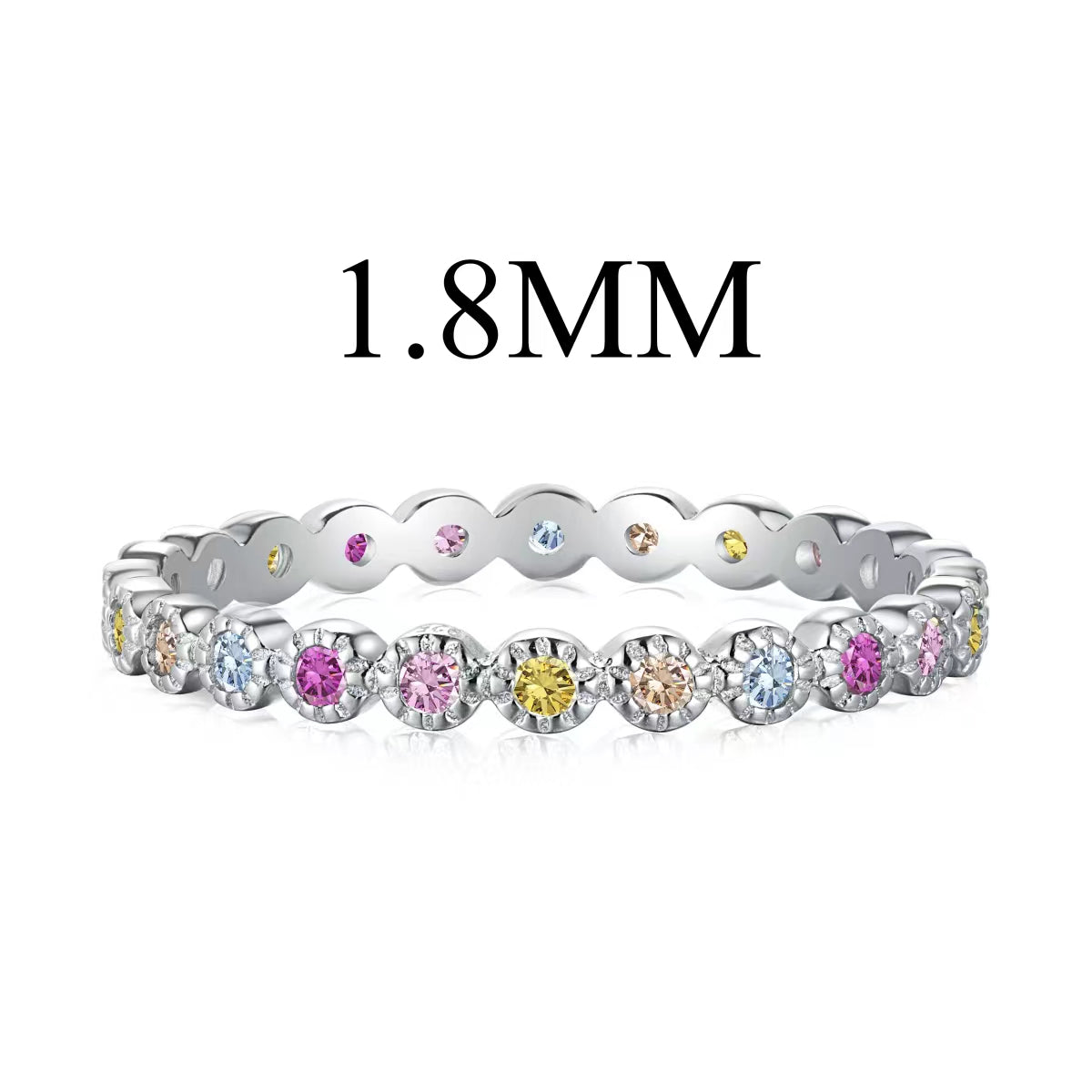 [Solara Jewelry ]ユニークなラウンドカットのきらめくデイリーリング