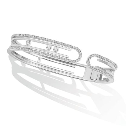 [Solara Schmuck]BEWEGLICHES 10. GEPFLASTERTES DIAMANTARMREIF