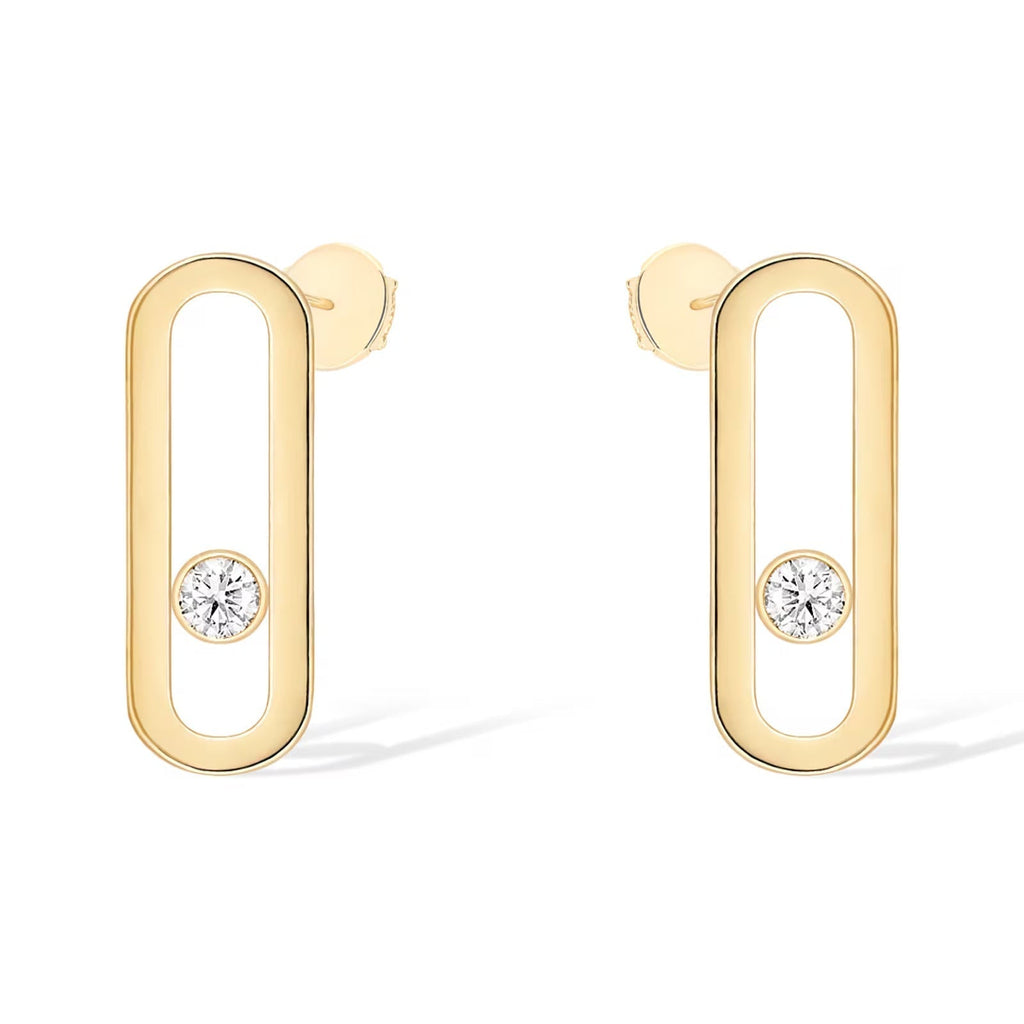 [Solara jewelry]MOVE UNO SMALL 1 DIAMOND EARRINGS